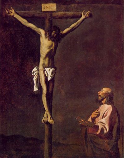 Francisco de Zurbaran - Saint Luke as a Painter before Christ on the Cross