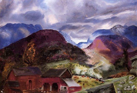 George Bellows - Snow Capped Mountains