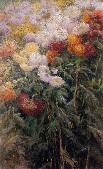 Gustave Caillebotte - Clump of Chrysanthemums, Garden at Petit Gennevilliers