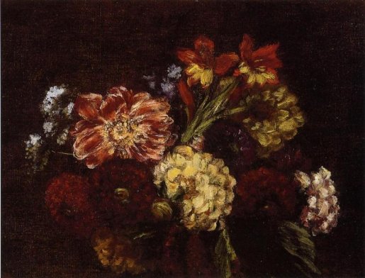 Henri Fantin-Latour - Flowers - Dahlias and Gladiolas