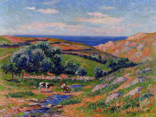 Henri Moret - A Valley in Sadaine, the Bay of Douarnenez