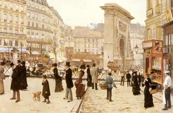 Jean Beraud - Le Boulevard St. Denis, Paris