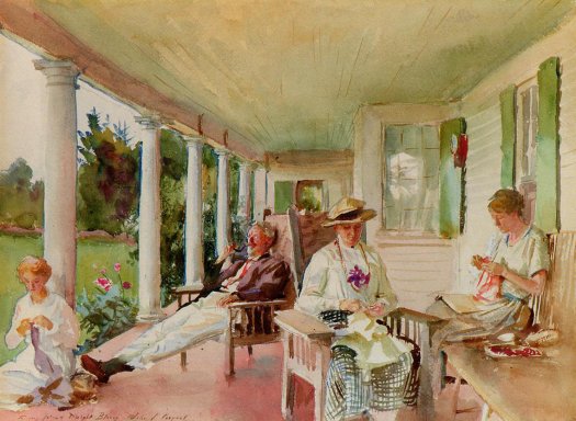 John Singer Sargent - On The Verandah (ironbound Island, Maine)