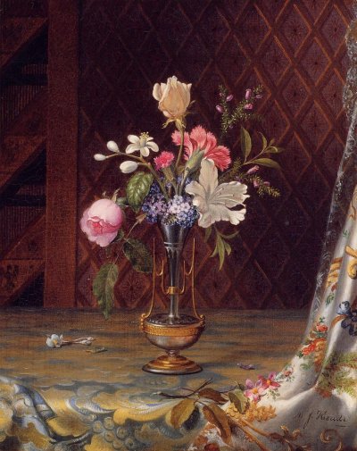 Martin Johnson Heade - Vase of Mixed Flowers