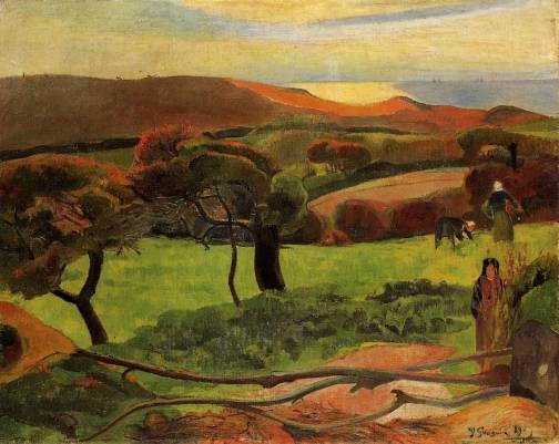 Paul Gauguin - Breton Landscape - Fields by the Sea