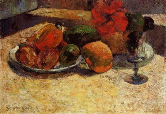 Paul Gauguin - Still Life with Mangoes and Hisbiscus