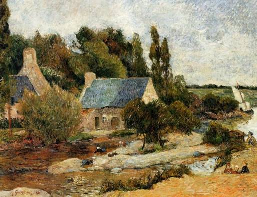 Paul Gauguin - Washerwoman at Simonou Mill, Pont-Aven