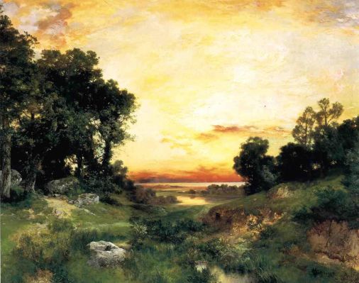 Thomas Moran - Sunset Long Island Sound