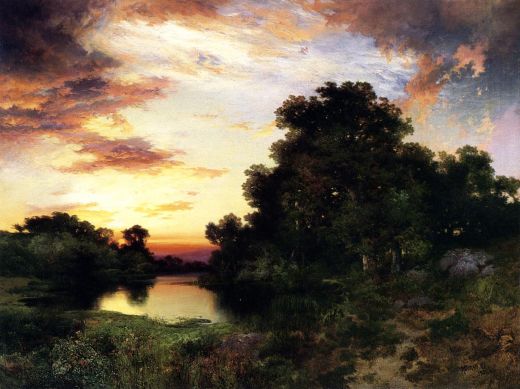 Thomas Moran - Sunset On Long Island 2