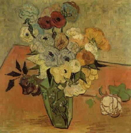 Vincent van Gogh - Still Life - Vase with Roses and Anemones