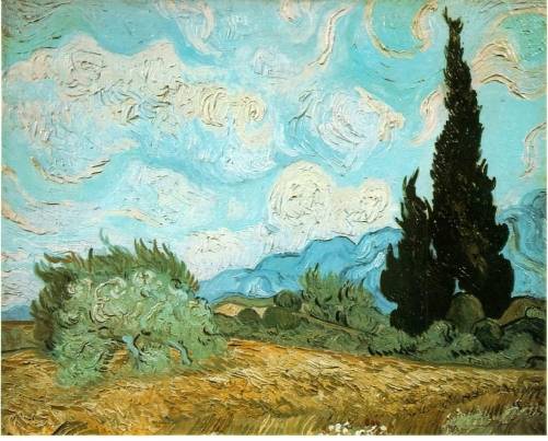 Vincent van Gogh - Wheat Field with Cypresses 2