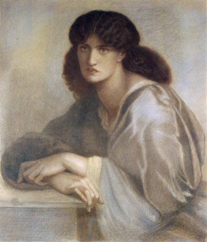 Dante Gabriel Rossetti - La Donna Della Finestra 1880 Coloured Chalks