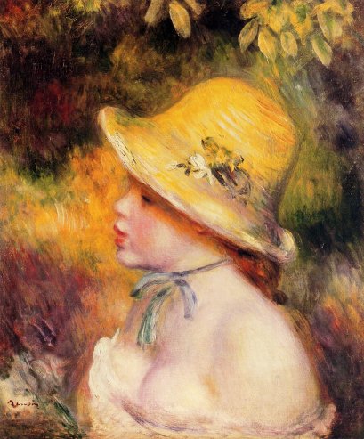 Pierre-Auguste Renoir - Young Girl in a Straw Hat