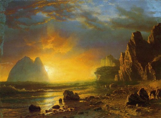 Albert Bierstadt - Sunset On The Coast