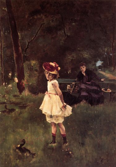 Alfred Stevens - La Fillette au Canard