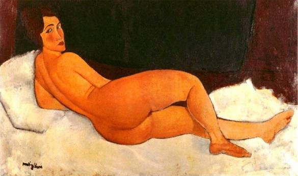 Amedeo Modigliani - Nude Looking Over Her Right Shoulder