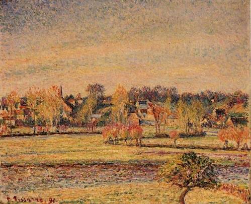 Camille Pissarro - Frost, View fom Bazincourt