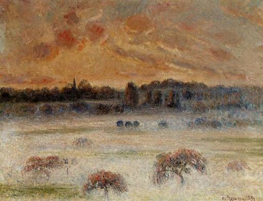 Camille Pissarro - Sunset with Fog, Eragny