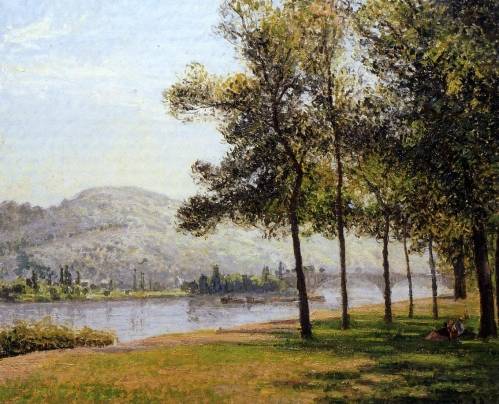 Camille Pissarro - The Cours-la-Reine at Rouen - Morning, Sunlight