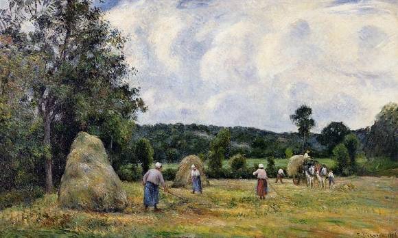 Camille Pissarro - The Harvest at Montfoucault 2