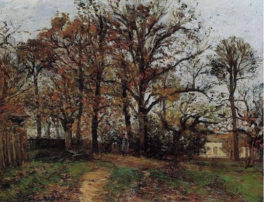 Camille Pissarro - Trees on a Hill, Autumn, Landscape in Louveciennes
