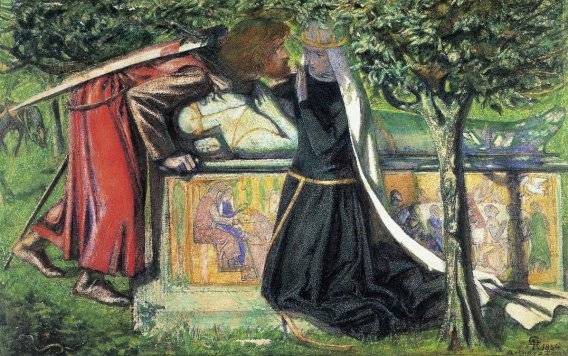 Dante Gabriel Rossetti - Arthur-s Tomb The Last Meeting Of Lancelot And Guinevere