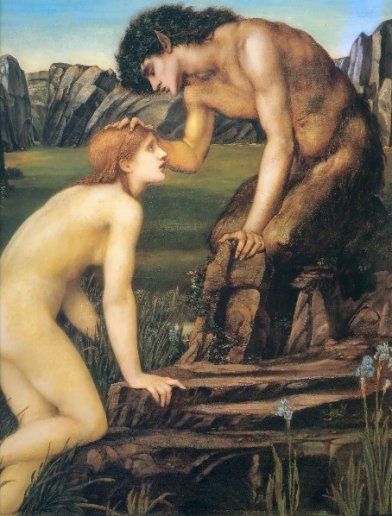 Edward Coley Burne-Jones - Pan and Psyche