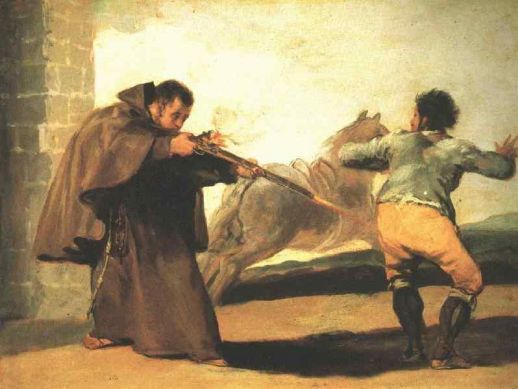 Francisco Goya - Monk Pedro de Zaldivia Shoots the Bantid Maragato