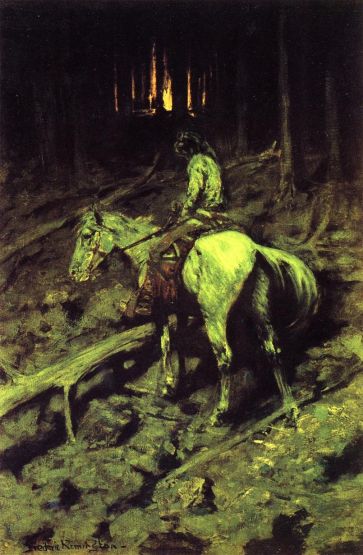 Frederic Remington - Apache Fire Signal