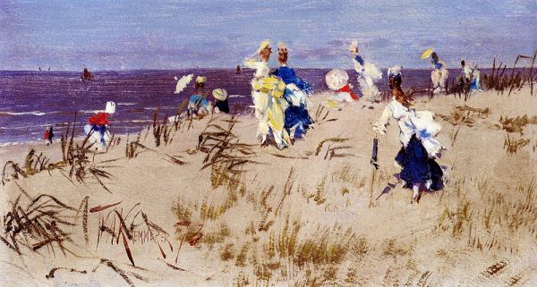 Frederick Hendrik Kaemmerer - Elegant Women On The Beach