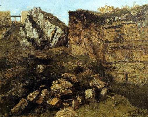 Gustave Courbet - Crumbling Rocks