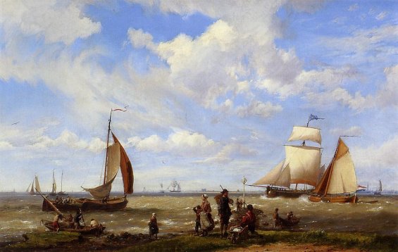 Johannes Hermanus Koekkoek - Shipping off the Dutch Coast 2