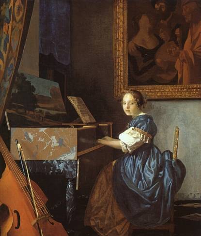 Johannes Vermeer - Lady Seated at a Virginal