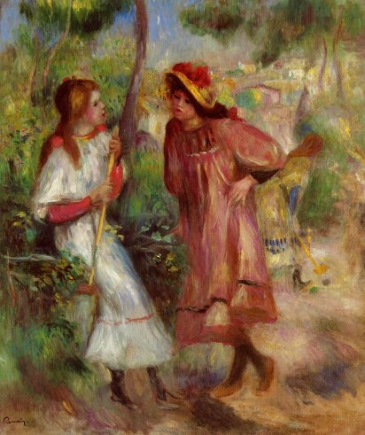 Pierre-Auguste Renoir - Two Girls in the Garden at Montmartre