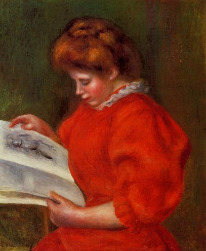 Pierre-Auguste Renoir - Young Woman Looking at a Print