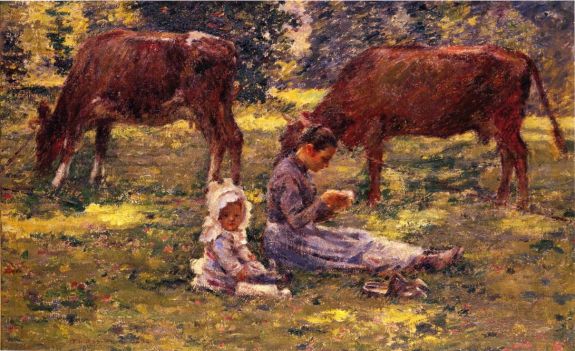 Theodore Robinson - Watching The Cows