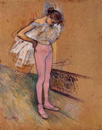 Toulouse Lautrec - Dancer Adjusting Her Tights