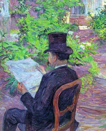 Toulouse Lautrec - Desire Dehau Reading a Newspaper in the Garden