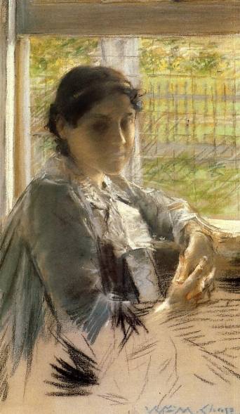 William Merritt Chase - At the Window