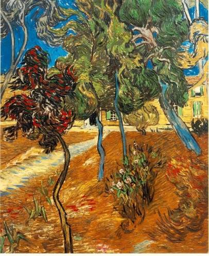 Vincent van Gogh - Trees in the Garden of Saint-Paul Hospital 1