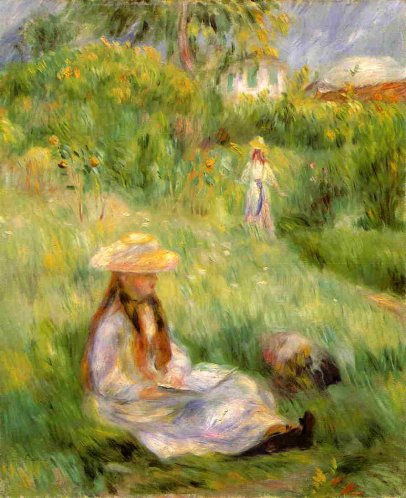 Pierre-Auguste Renoir - Young Girl in the Garden at Mezy