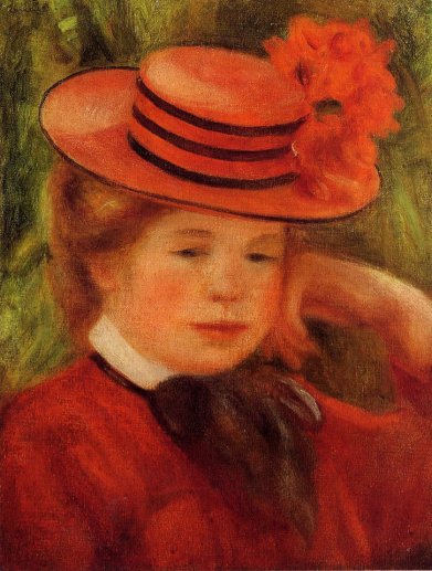 Pierre-Auguste Renoir - Young Girl in a Red Hat