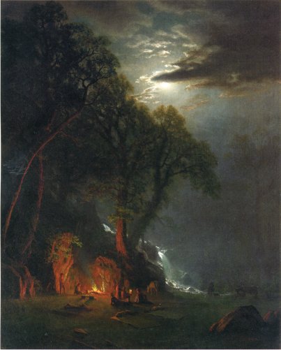 Albert Bierstadt - Campfire Site Yosemite