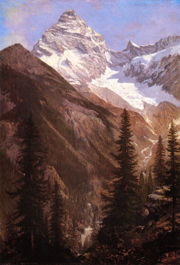 Albert Bierstadt - Canadian Rockies Asulkan Glacier