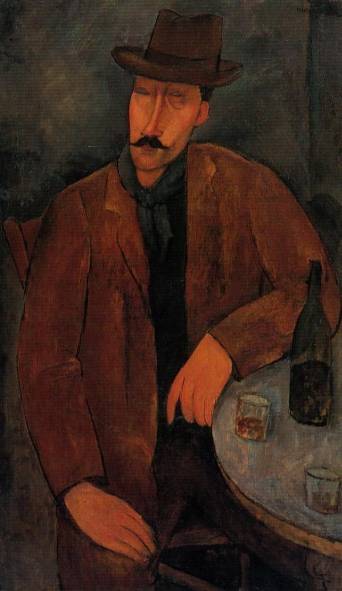 Amedeo Modigliani - Man with a Glass of Wine