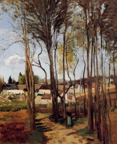 Camille Pissarro - A Village through the Trees