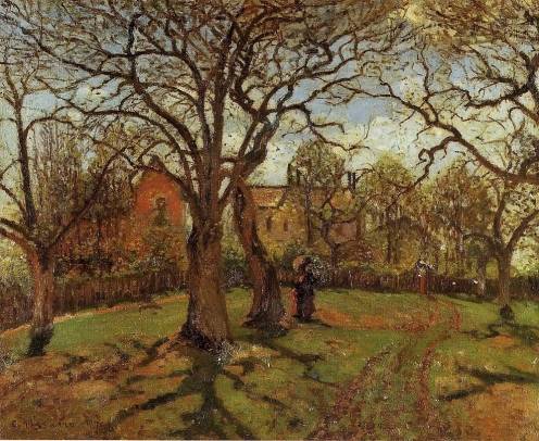 Camille Pissarro - Chestnut Trees, Louveciennes, Spring