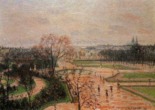 Camille Pissarro - The Tuileries Gardens - Rainy Weather