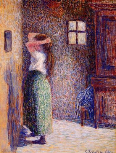 Camille Pissarro - Young Peasant at Her Toilette