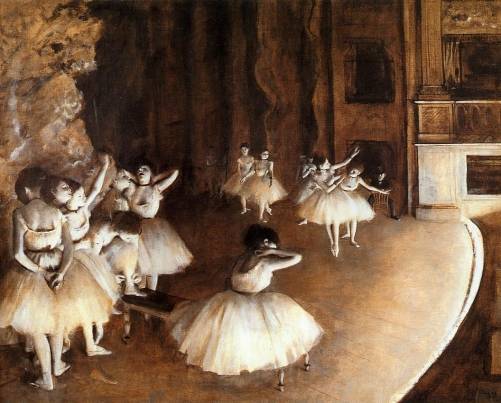 Edgar Degas - The Rehearsal of the Ballet on Stage 3